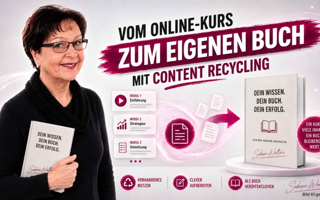 Vom Onlinekurs zum Buch. Content Recycling. Sabine Walters