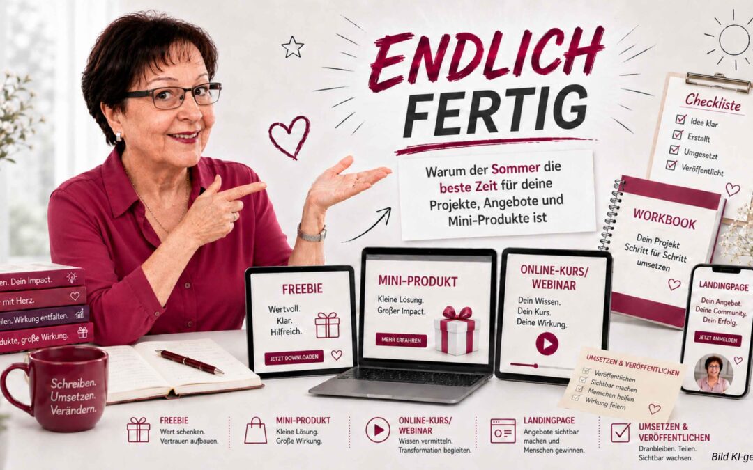 Endlich fertig werden mit deinem Produkt. Fokus Umsetzen.